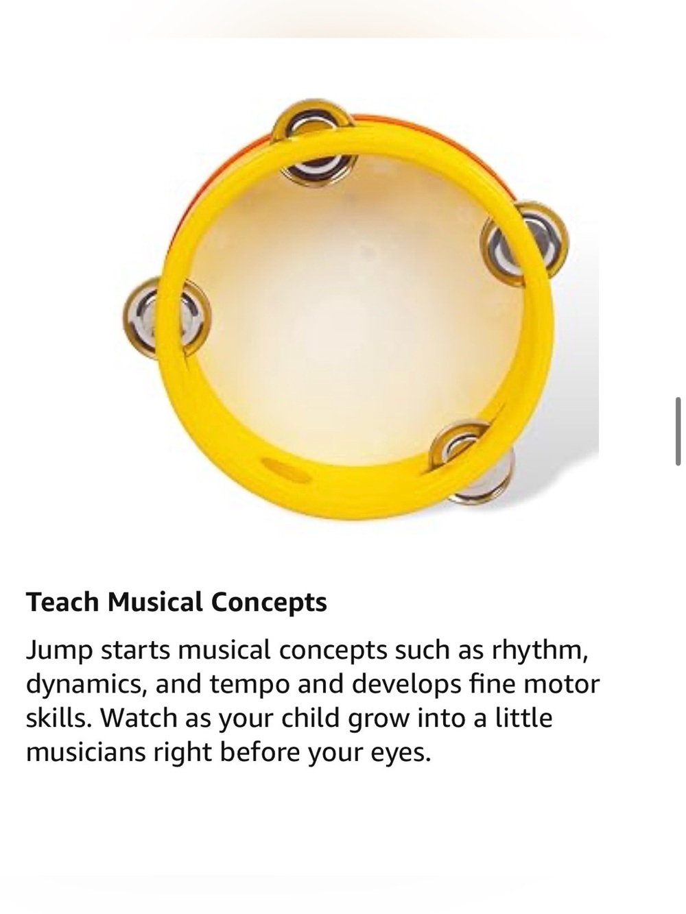 NIB - WoodenEdu Wooden Tambourine Toy Set (Red Fox & Yellow Bear) - Picture 9 of 11